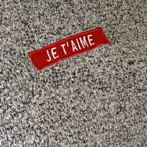 Forever 21 | Je T'aime Long Sleeve Top | Color: Light Gray | Medium - Picture 3 of 6